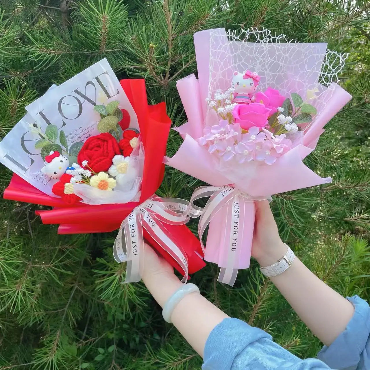 Adorable Hello Kitty Plush Bouquet