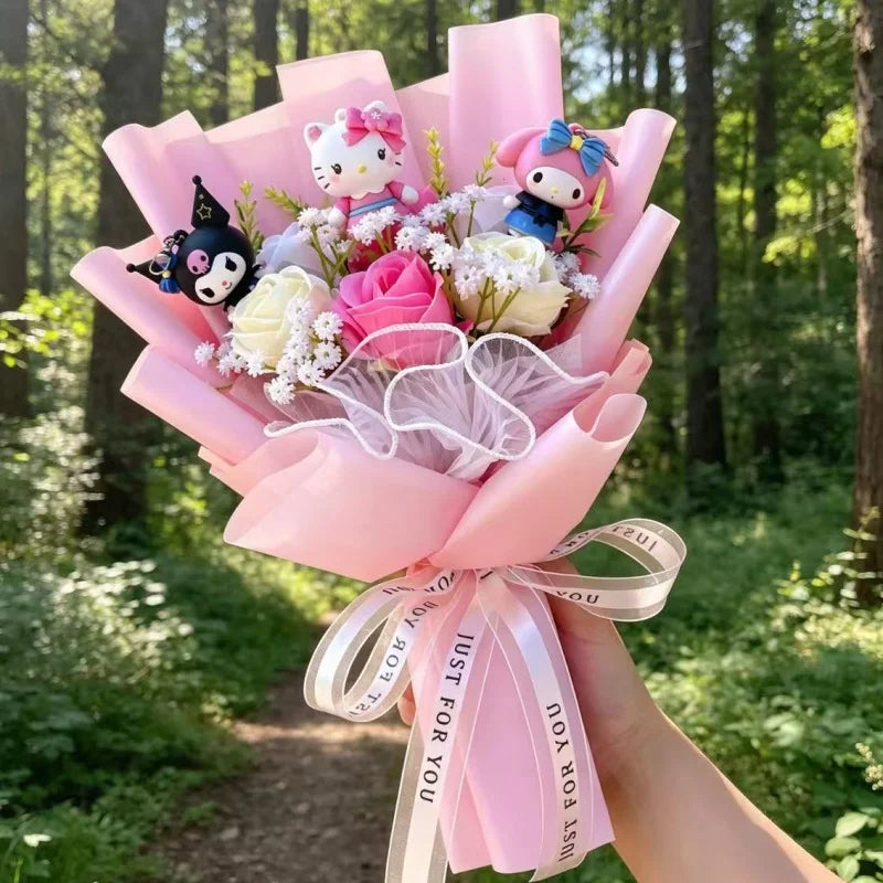 Adorable Hello Kitty Plush Bouquet
