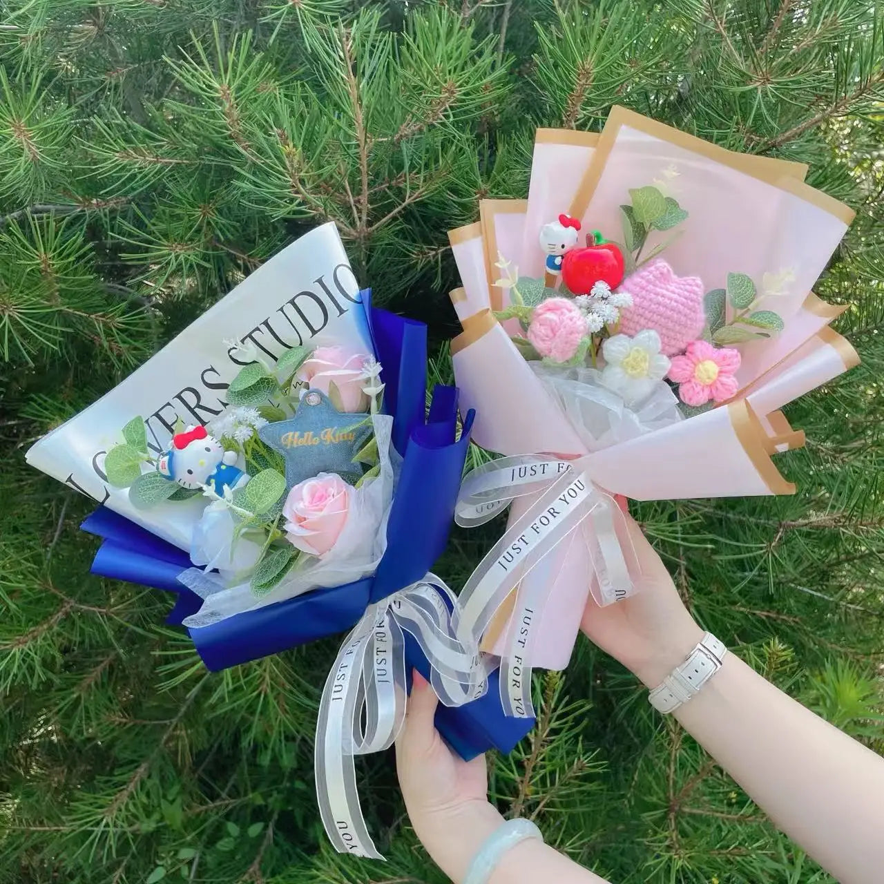 Adorable Hello Kitty Plush Bouquet